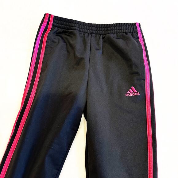 Black and Pink Adidas Track Suit sz 6 Girls Adidas Sweatsuit Matching Set - Picture 6 of 8